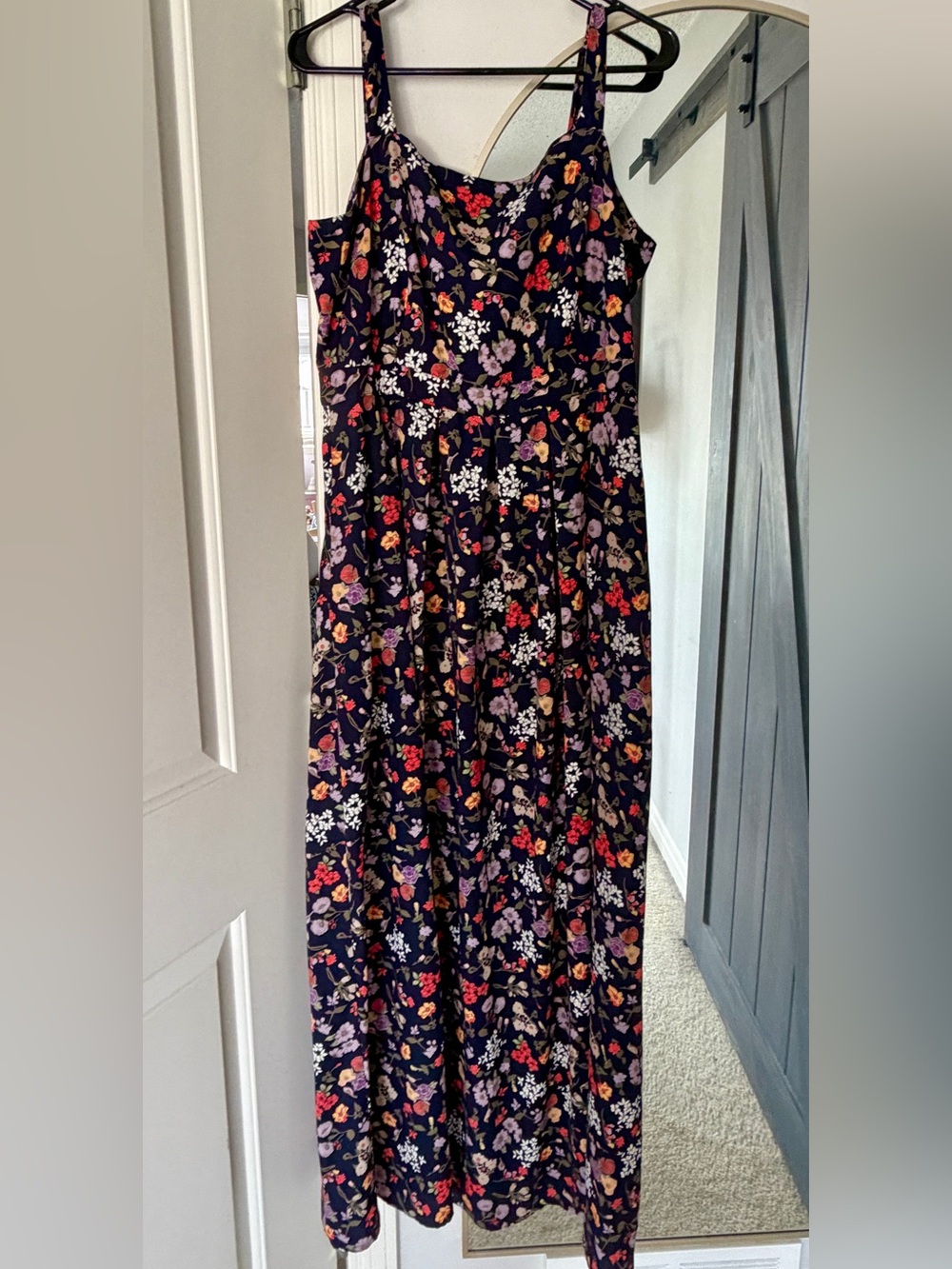 Navy Floral Maxi Dress